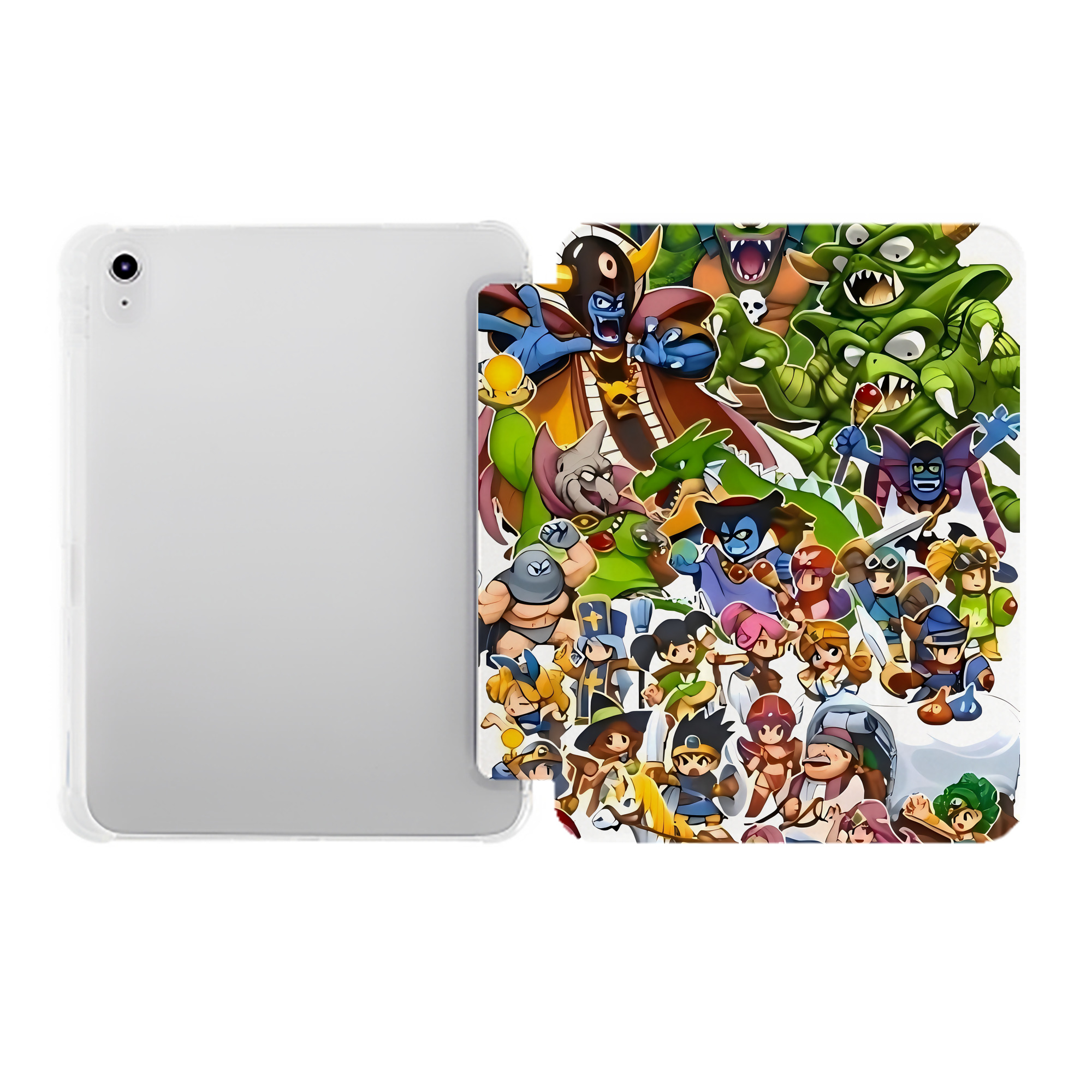 （画像用） ドラゴンクエスト Doragon Kuesuto Dragon Quest IPad ケース ペン収納付き 三つ折りスタンド PUレザー×シリコン 対応機種9.5/10.5/10.9インチ